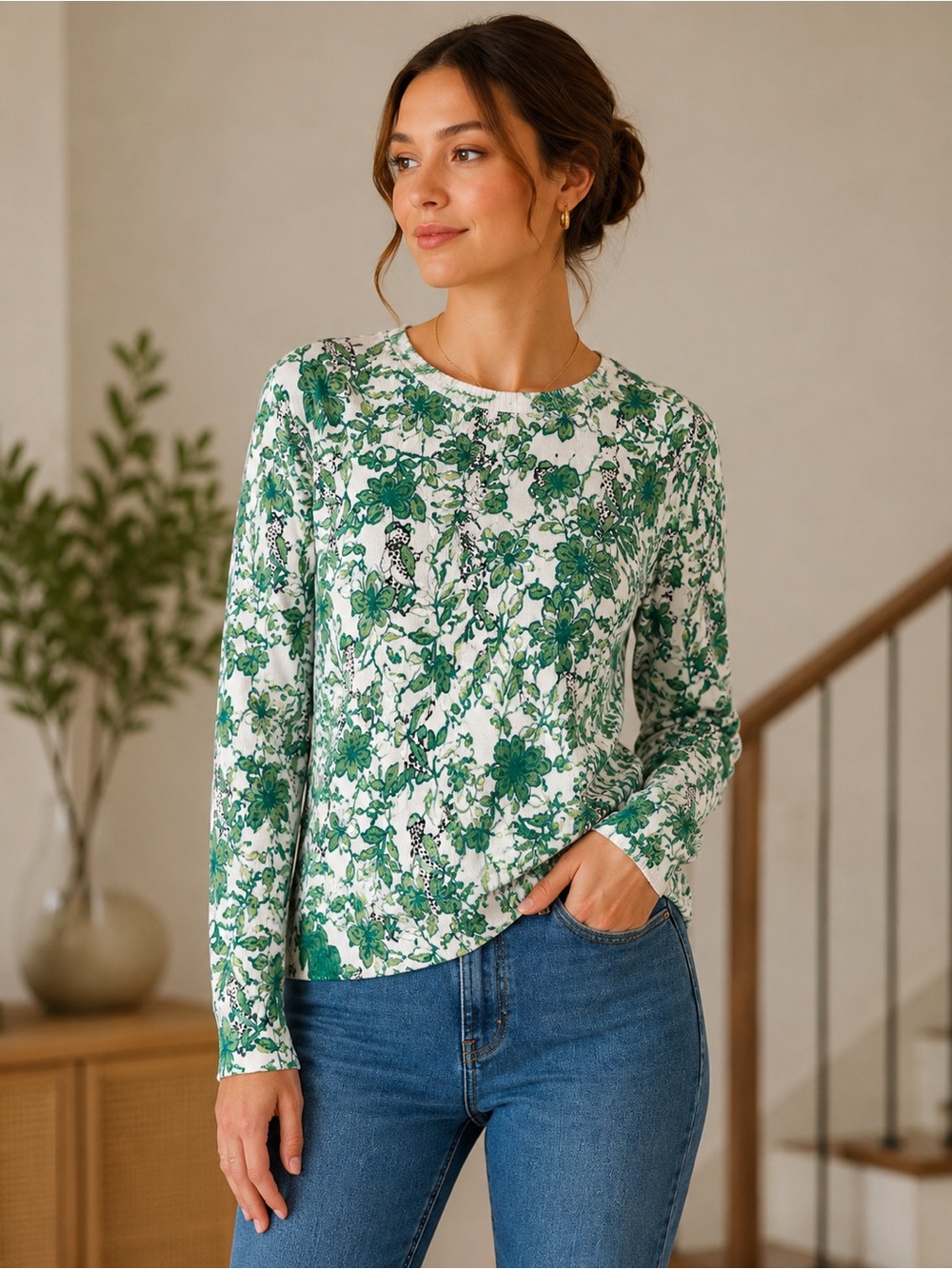 NEW Lilly Pulitzer Salima Sweater – Lil Escape Plan Print 🌿🐆 NWT - Picture 8 of 9